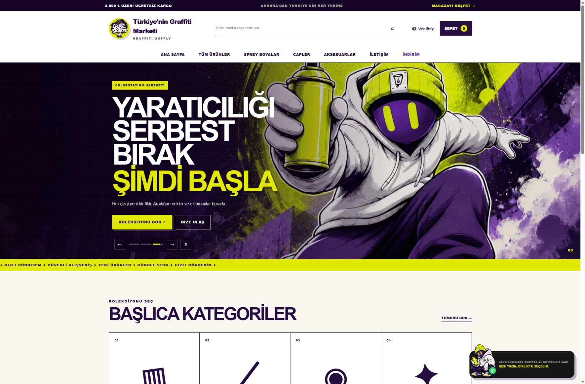 Colorstation Graffiti Shop proje görünümü